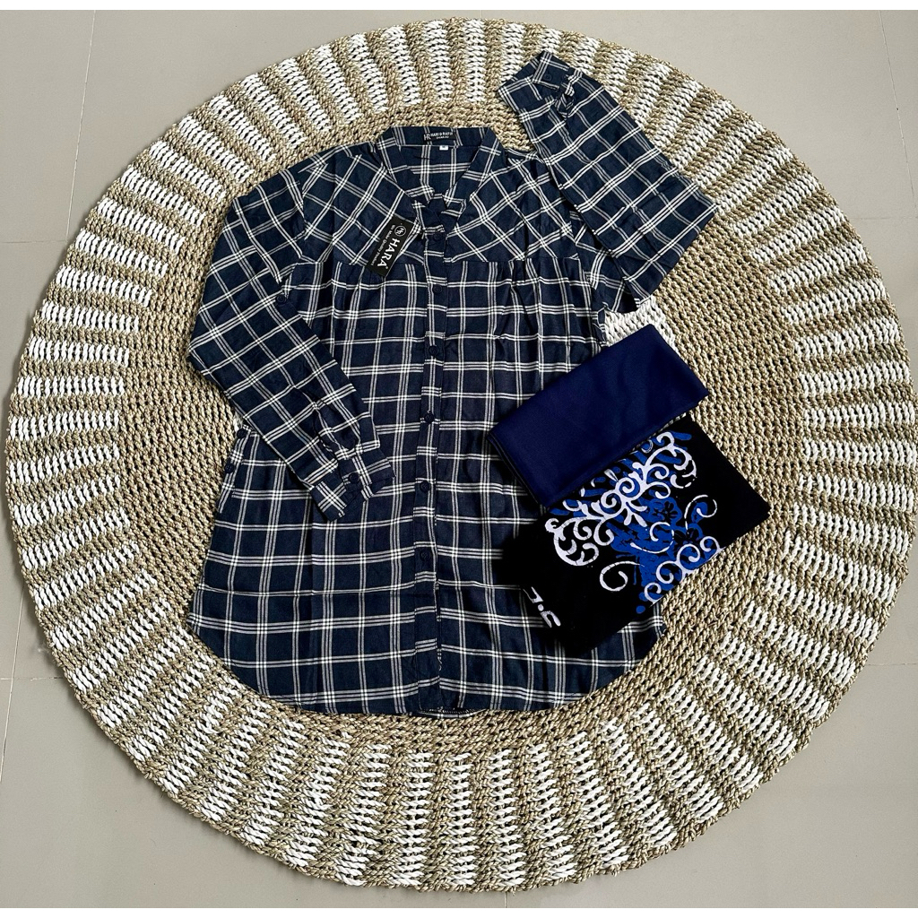 Stelan Tunik HARA+ Sarung Gloyor Tebal+Hijab Saudia Rawis