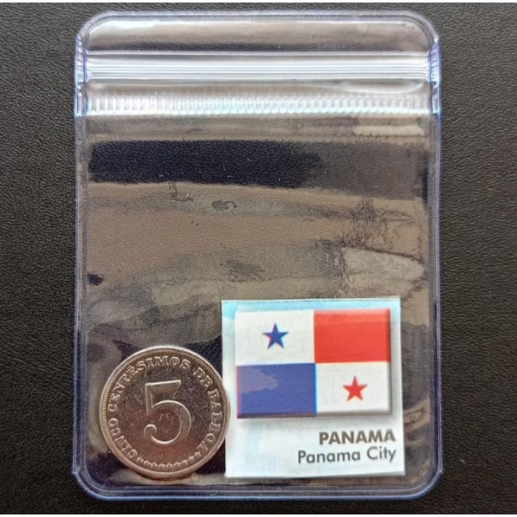 Koin 5 Centesimos Panama tahun 1961-1993 Koleksi Uang Coin Logam Lama Kuno Jadul Langka Asing Luar N