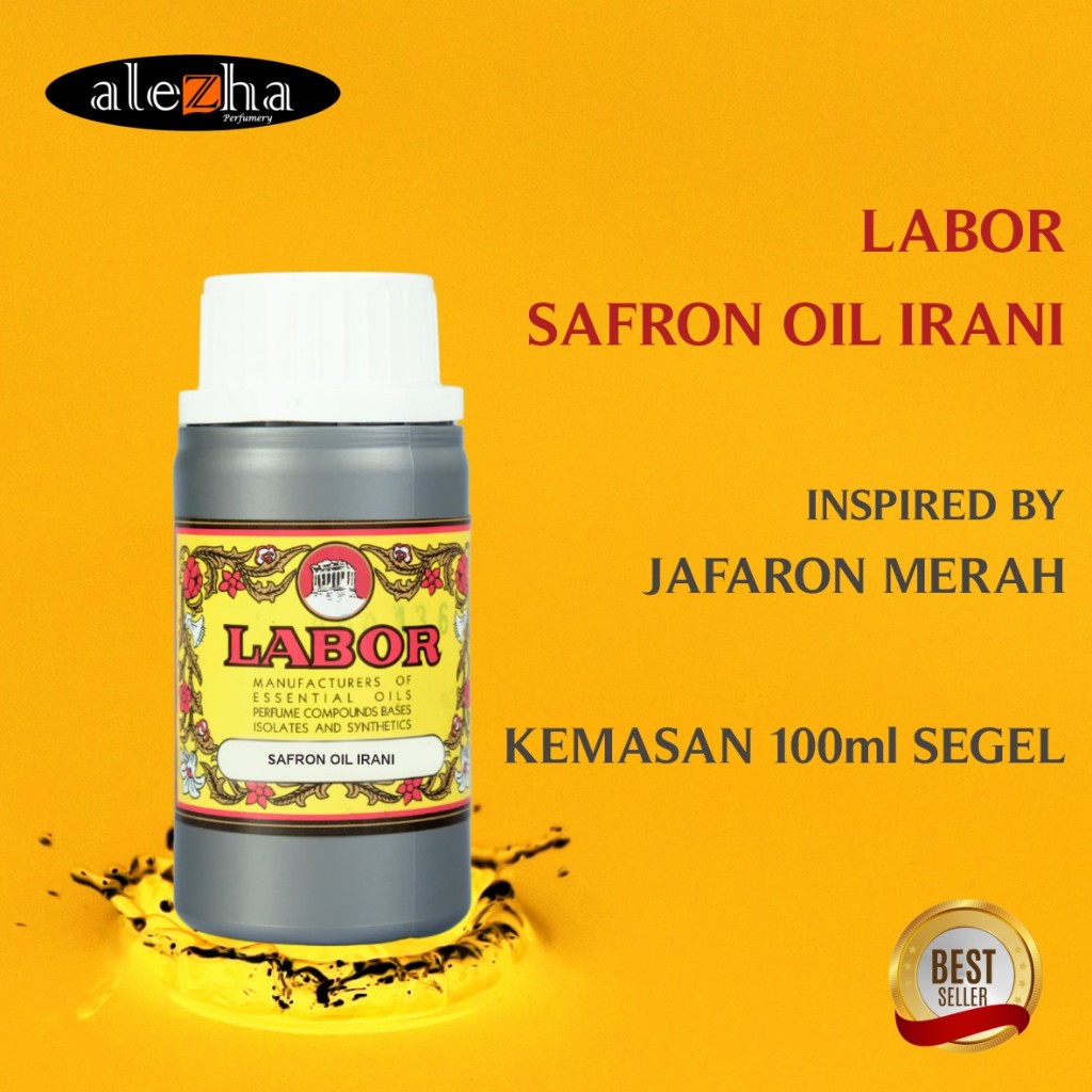 Bibit Parfum Murni SAFRON OIL IRANI / JAFARON MERAH (LABOR) 100ml SEGEL
