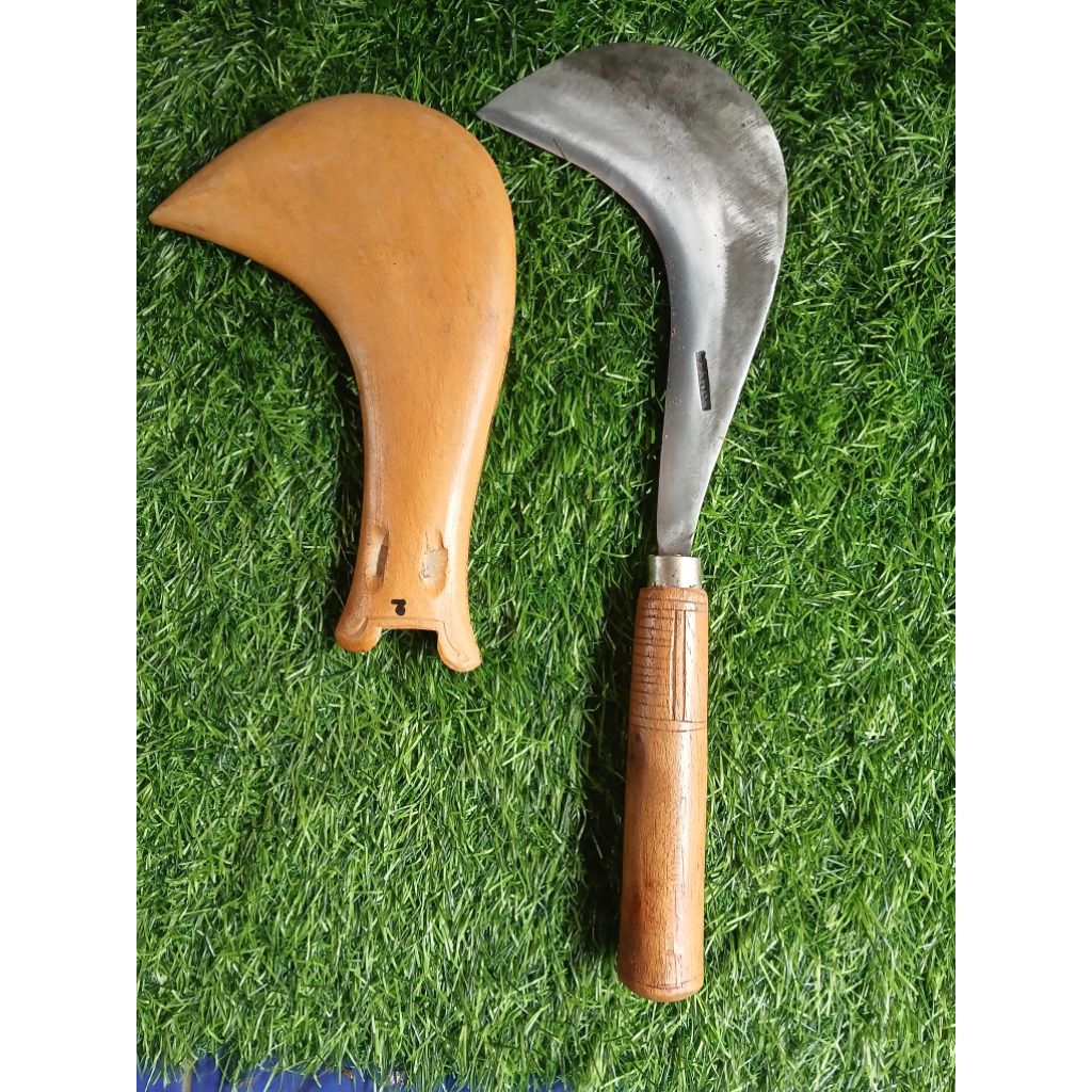 ARIT GAET SERANGKA Baja Premium - Sabit Tani Rumput Panen Padi Kuat Super Tajam