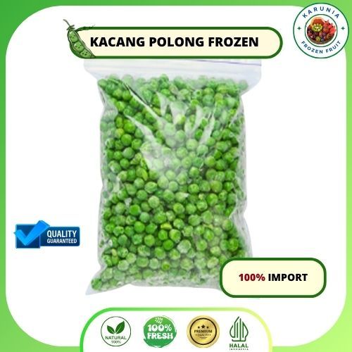 GREEN PEAS FROZEN / KACANG POLONG FROZEN / KACANG POLONG BEKU KEMASAN 1 KG / KACANG POLONG IMPORT