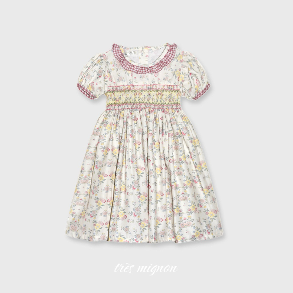 Tres Mignon - Audrey Handsmock Dress Anak Perempuan Usia 1-6 th Klasik Vintage Premium
