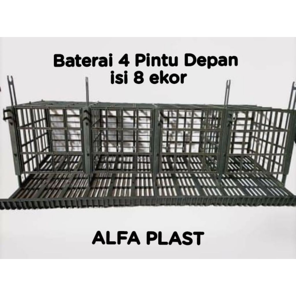 Kandang ayam petelur plastik pintu 4 depan