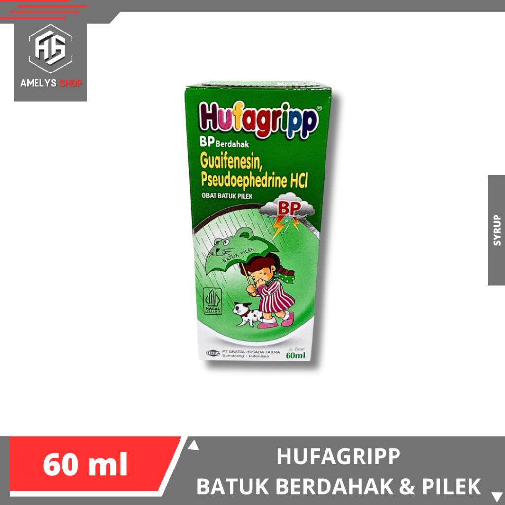 HUFAGRIPP Anak Sirup Obat Untuk Membantu Menurunkan Panas, Pilek, Batuk
