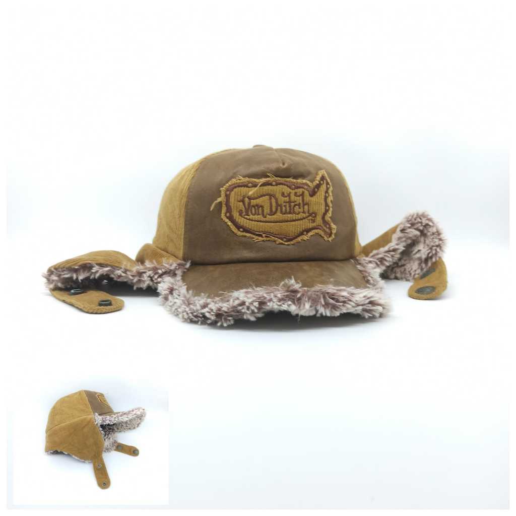 Topi Vondutch Cap Kulit Corduroy Second Preloved Original 045