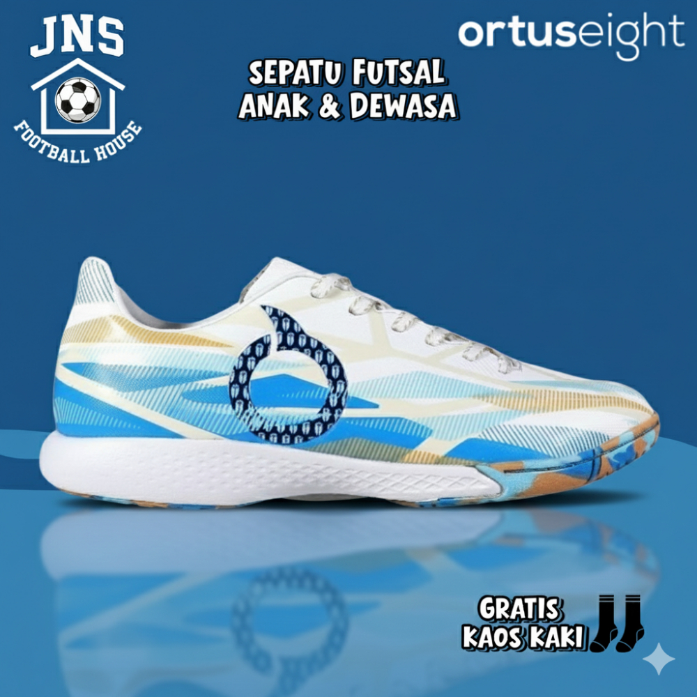 Sepatu Futsal Ortuseight Original Catalys Hyperion Cloud Blue Sepatu Futsal Indoor Pria Wanita Sol A