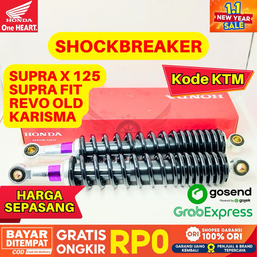 KTM SHOCKBREAKER SEPASANG KANAN KIRI SUPRA 125 ORIGINAL AHM HONDA, SHOCKBREAKER SUPRA FIT, SHOCKBREA