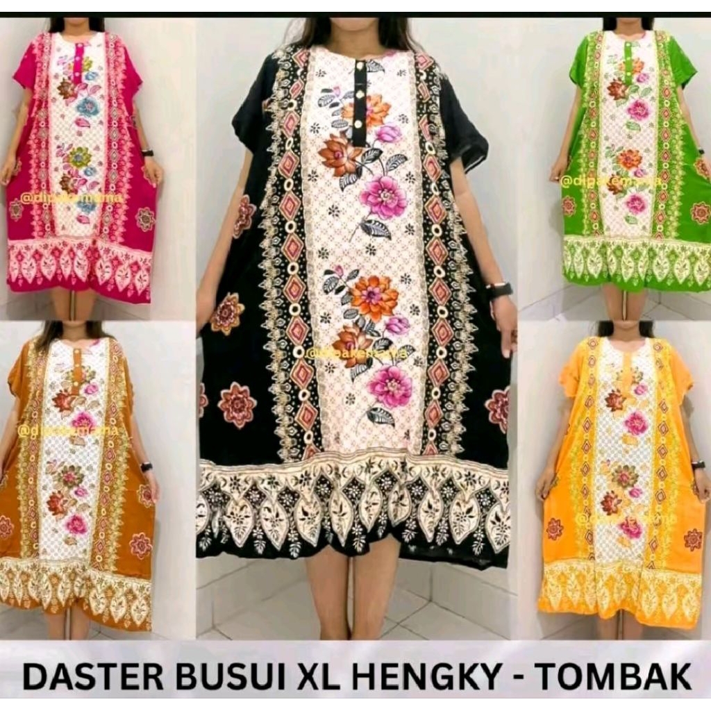 Daster Hengky XL Kancing Ld 130-Daster Hengky Kancing-Daster Busui LD 130