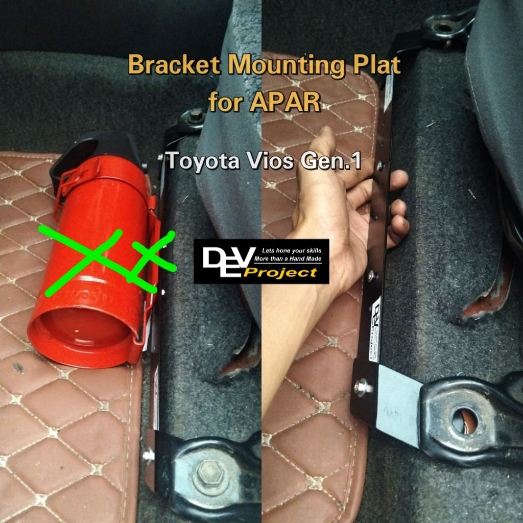 Bracket / Dudukan APAR di Kaki Jok Mobil Toyota Vios Gen 1 (2001-2006)