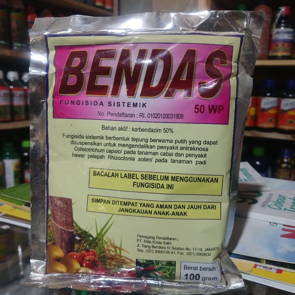 Fungisida Sistemik BENDAS 50wp kemasan 100gram mengandalikan segala penyakit untuk semua jenis tanam
