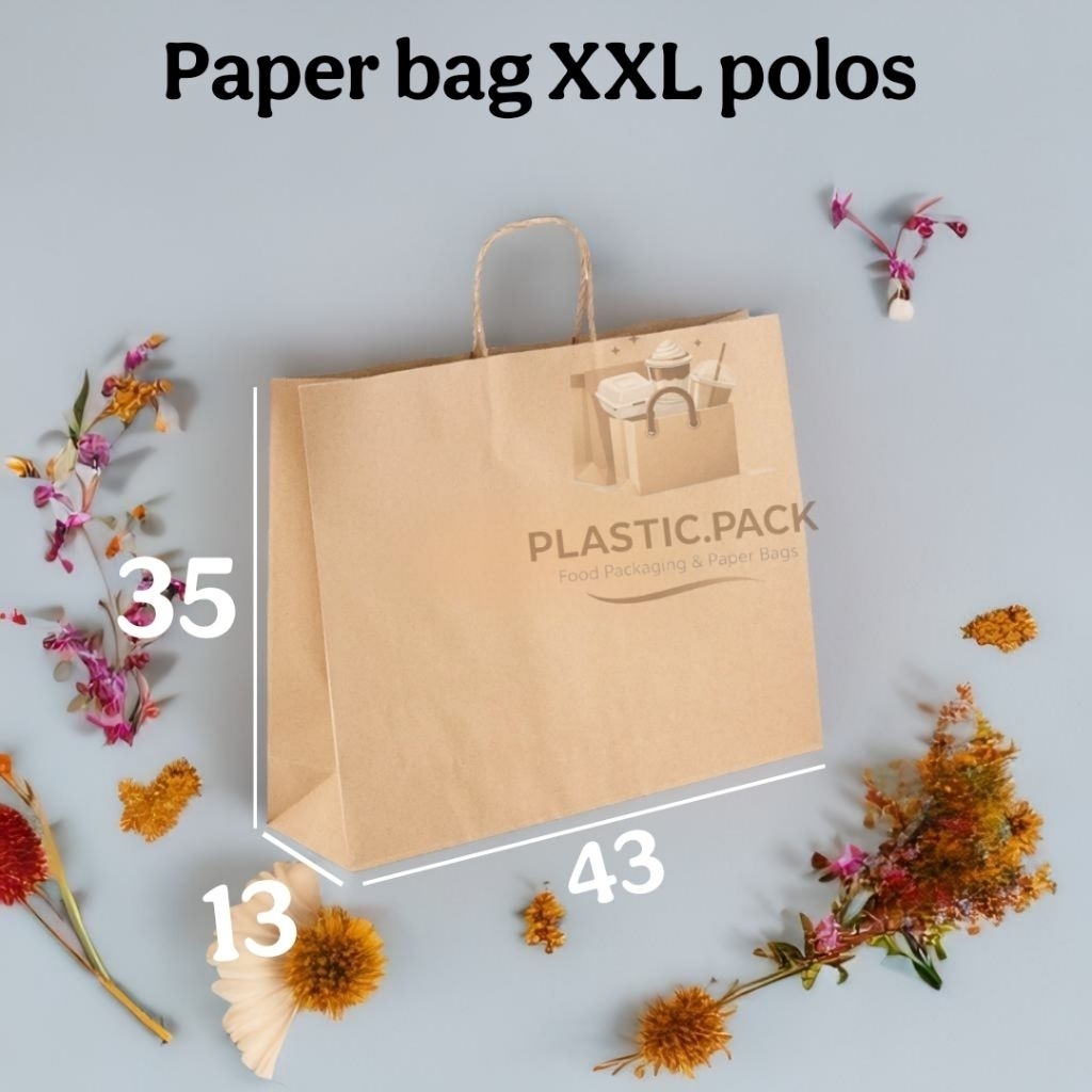 paper bag xxl polos besar 43x13x35  paper bag buket  paper bag jumbo