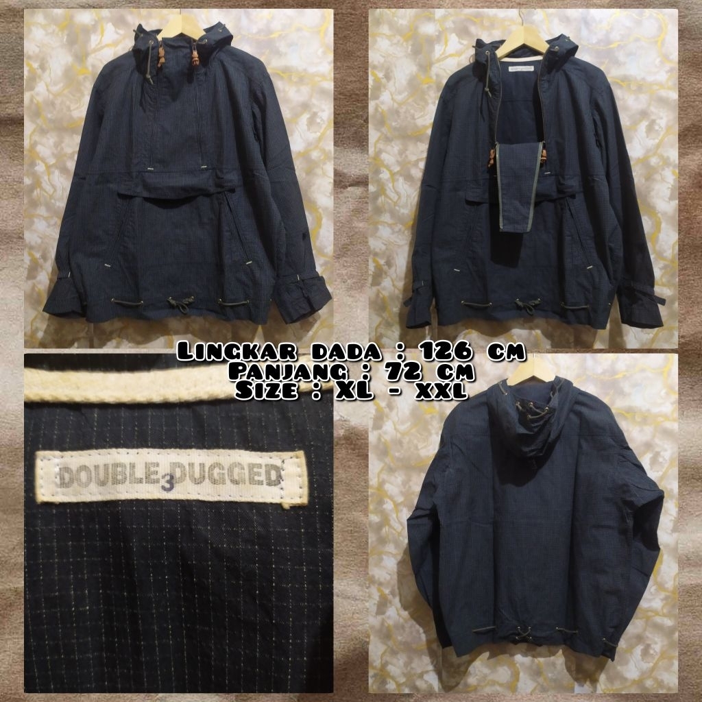 Jaket Cagoule Warna Dark navy Second Original.