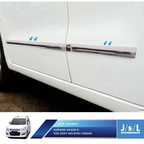 SIDE BODY MOULDING LIST BODY WAGON R CHROM 4PC Finishing Elegan Modern untuk Body Wagon R (Motivo Ca