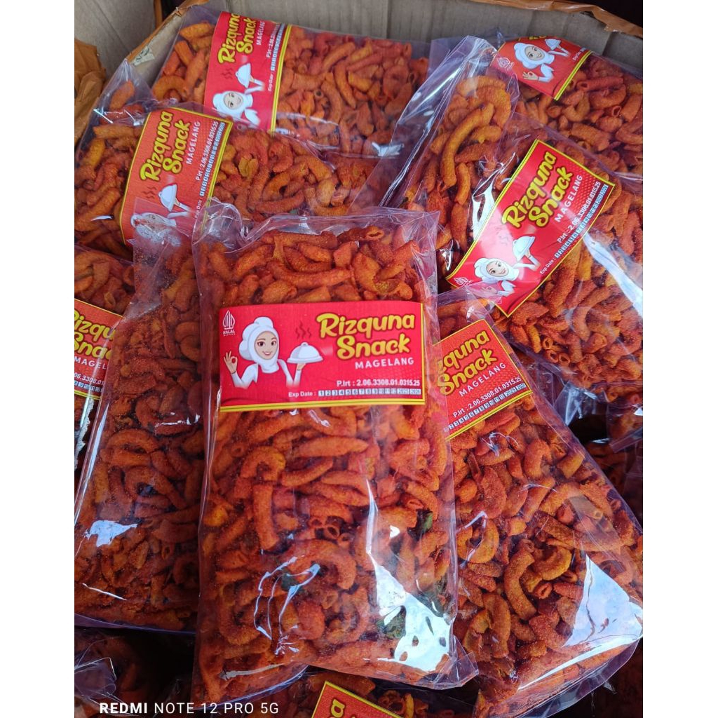 Makaroni Rasa Pedas Snack Rizquna