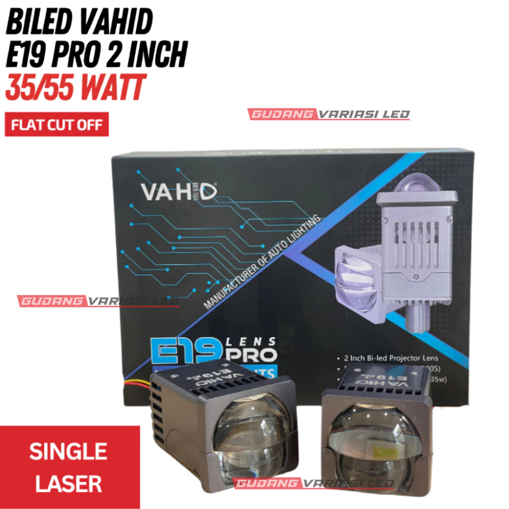 VAHID E19 - MIni Projie Bi-LED E19 Pro Lens E19 Vahid | Mini Laser LED Projector Headlight 35W/55W