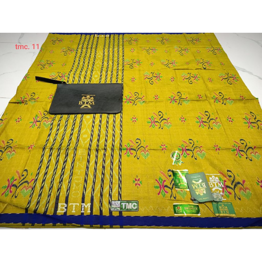 *Sarung BTM TMC**Mutif Timbul Mustamin Creep**Gold/ Full Sutra**Kwalitas bintang 5**Original**