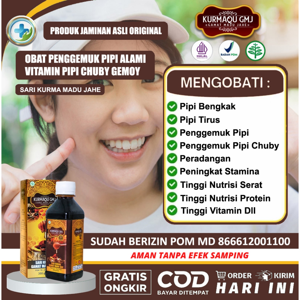 Obat Vitamin Penggemuk Pipi, Obat Pipi Tembem, Pipi Chubby Pria Dan Wanita, Obat Agar   Pipi Berisi,
