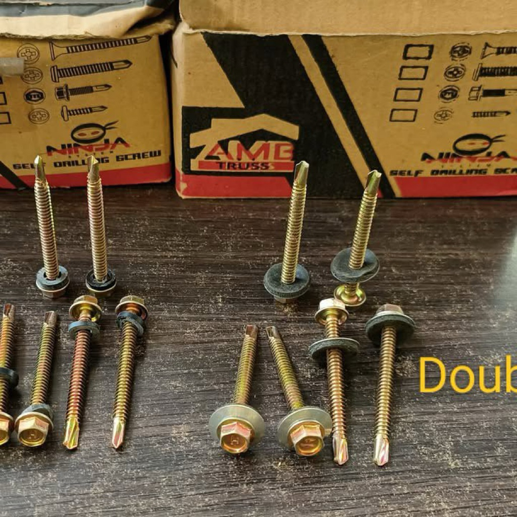 500pcs Sekrup Baut Drilling Galvalum Baja Ringan