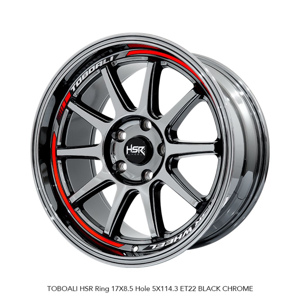 HSR Toboali R17 H5x114,3 Black Chrome