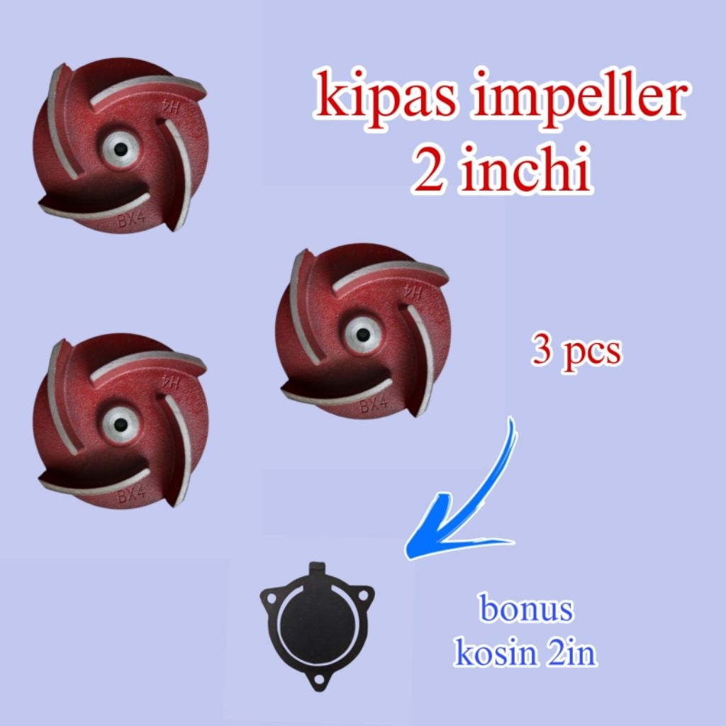 Impeller // Kipas Impeller Wp20 2Inchi // Alkon// Pompa Air Sawah Model SPI