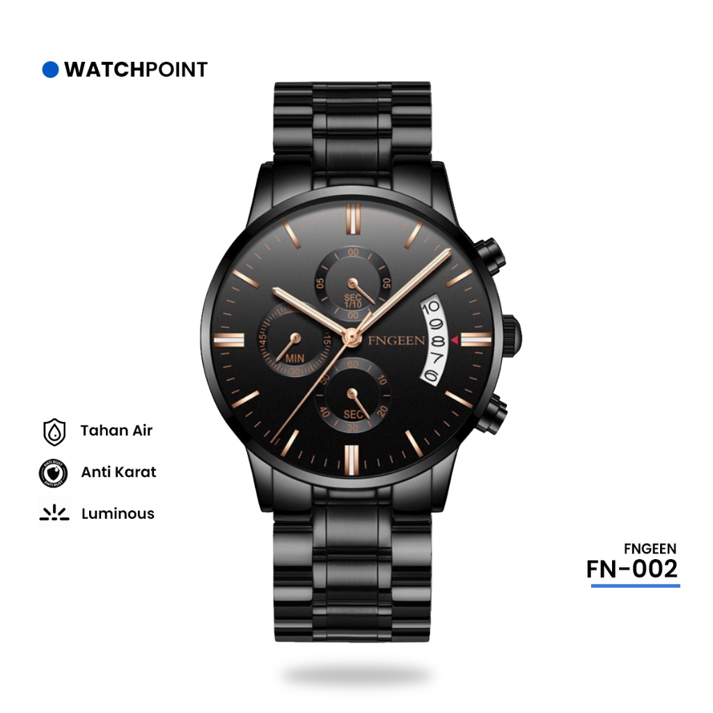 [TERMURAH] WATCHPOINT FN-002 | Jam Tangan Pria Original Impor FNGEEN VAVA VOOM Tahan Air dengan 3 Kr