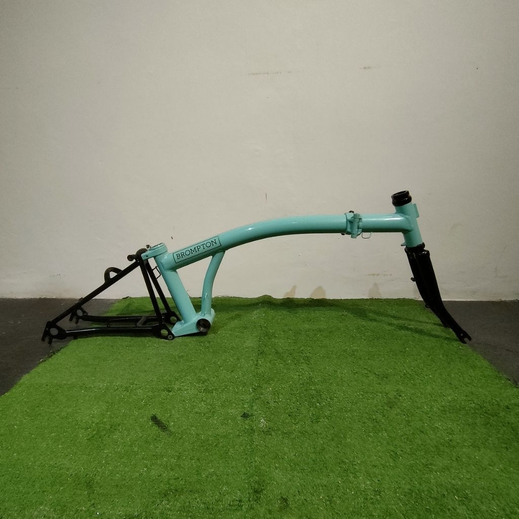 Frame sepeda original brompton turkish green 2019