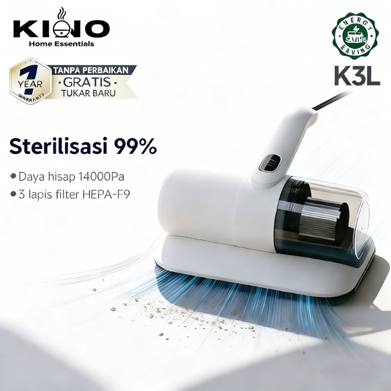 Pembasmi Tungau 14000Pa Vakum Penghilang Tungau Frekuensi Tinggi Penyedot Tungau Kasur Karpet