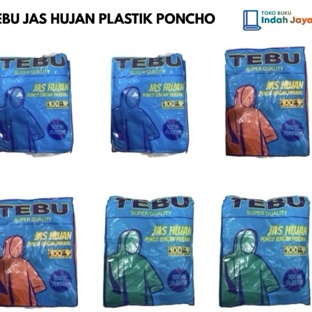 TEBU JAS HUJAN PLASTIK PONCHO