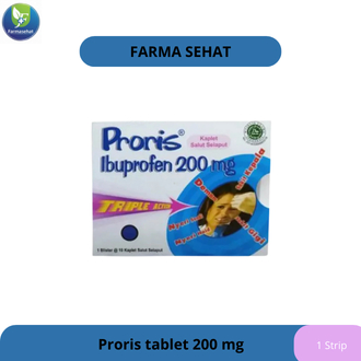 Proris Blister 10 Kaplet 200mg Ibuprofen