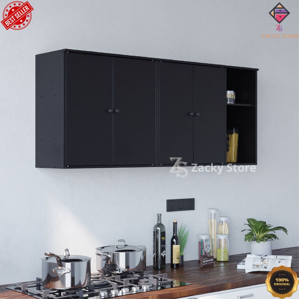 Kitchen Set Atas 2 Pintu Minimalis Serbaguna Tempel Dinding Rak Dapur Type 056 L