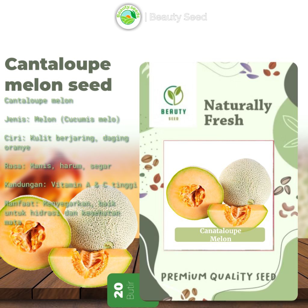 20 Benih Biji Melon - Cantaloupe Melon Seed