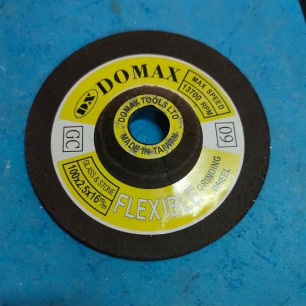 Batu Gerinda Polis Poles Batu Fleksibel Grinding Wheel Domax 4"