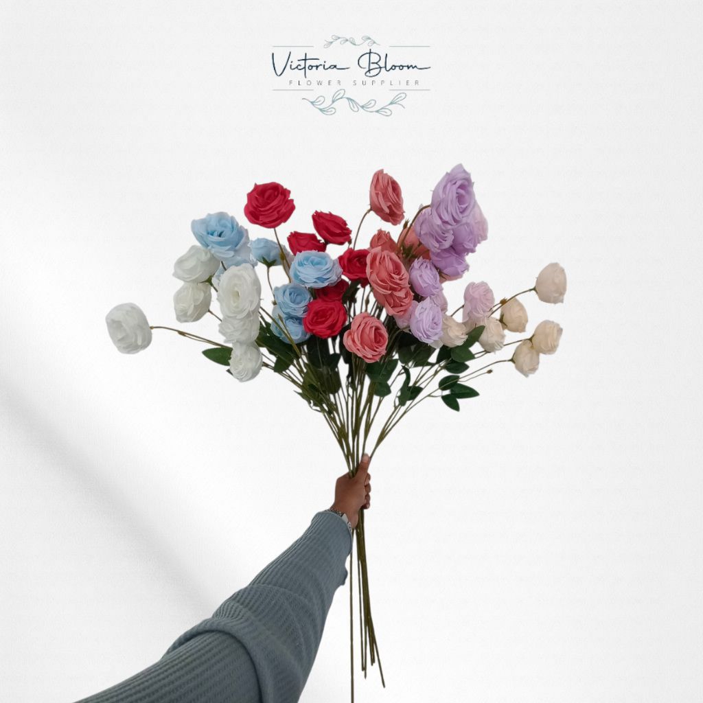 bunga mawar artificial/bunga artificial/bunga plastik/bunga hias grosir/bhnga dekor