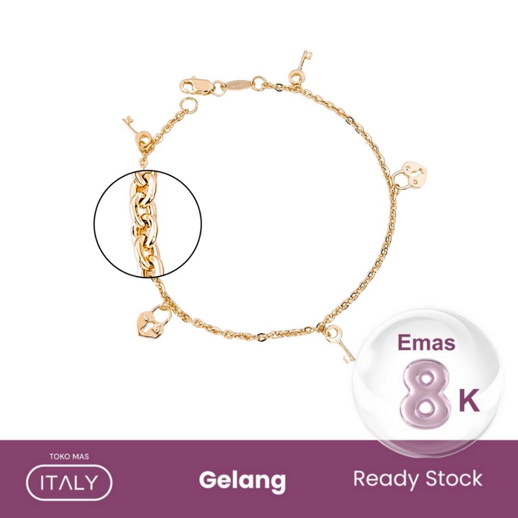 GELANG RANTAI MODEL TRIXIE KUNCI GEMBOK CCT 8K