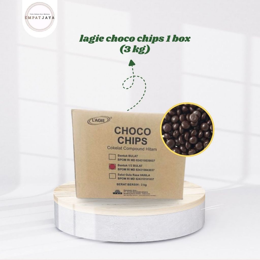 Lagie choco chips 1 box (3 kg)