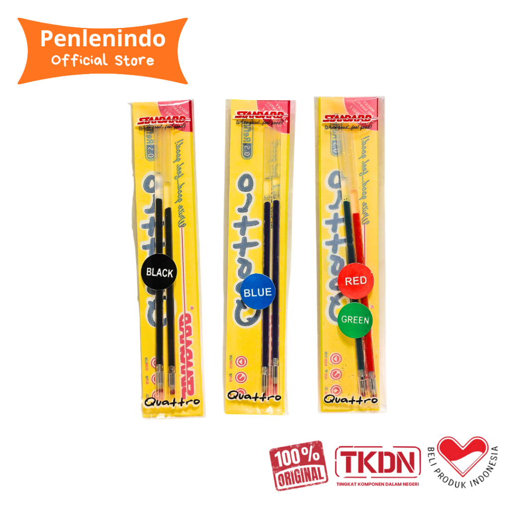 Standard - Refill Pulpen Quattro 0.5  / 0.7 - Gel  ( Isi Pulpen / Pena / Ballpoint )