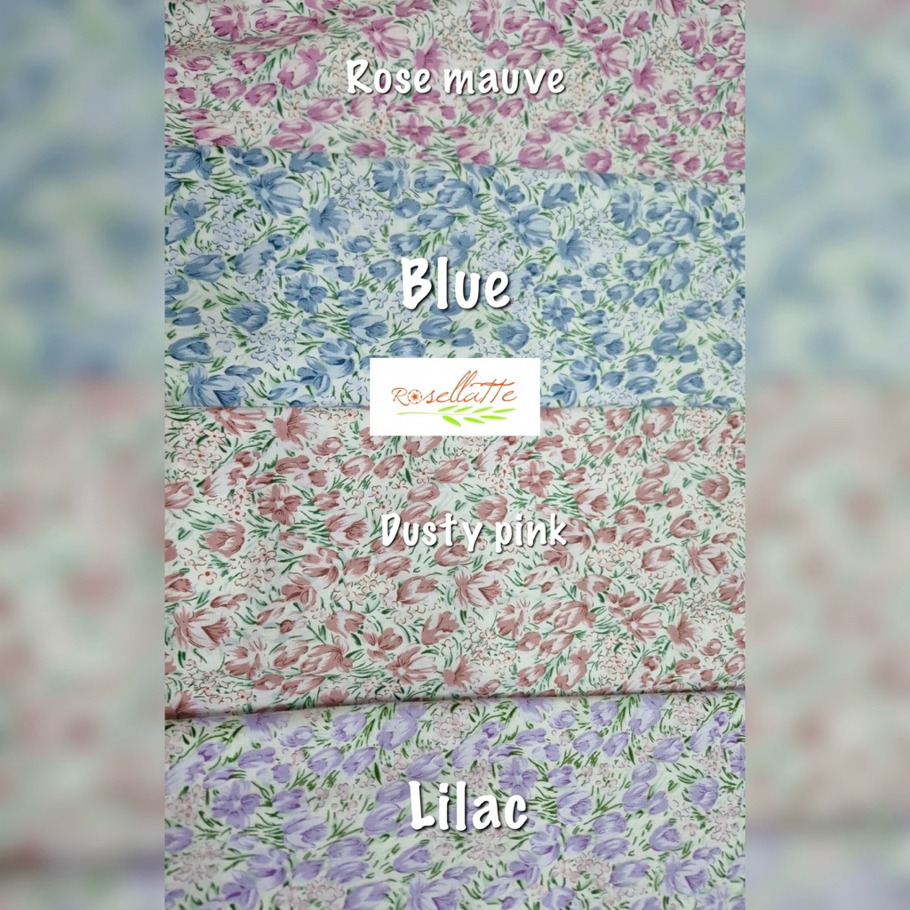 Kain Katun Jepang Motif Bunga Tulip