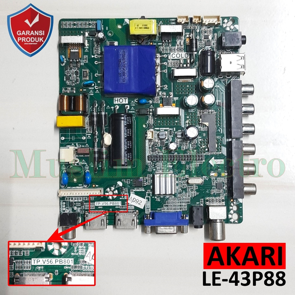 Mainboard TV LED Akari LE-43P88 43P88