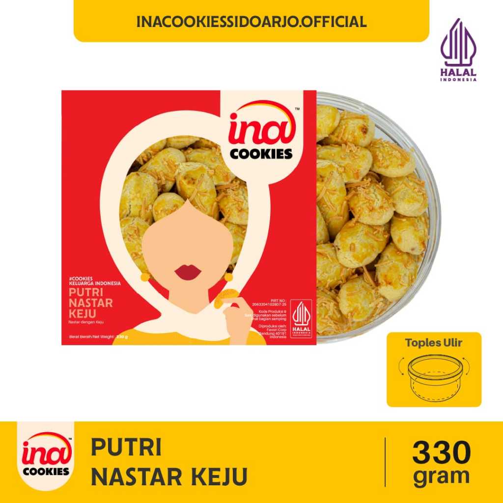Ina Cookies Sidoarjo Kue Kering - Ina Cookies Putri Nastar Keju Gold