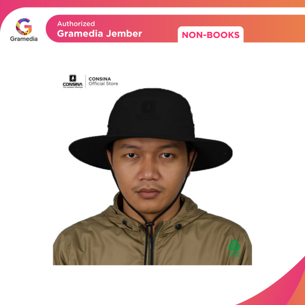 Consina Safari Sun Hat Topi Outdoor Black - Gramedia Jember