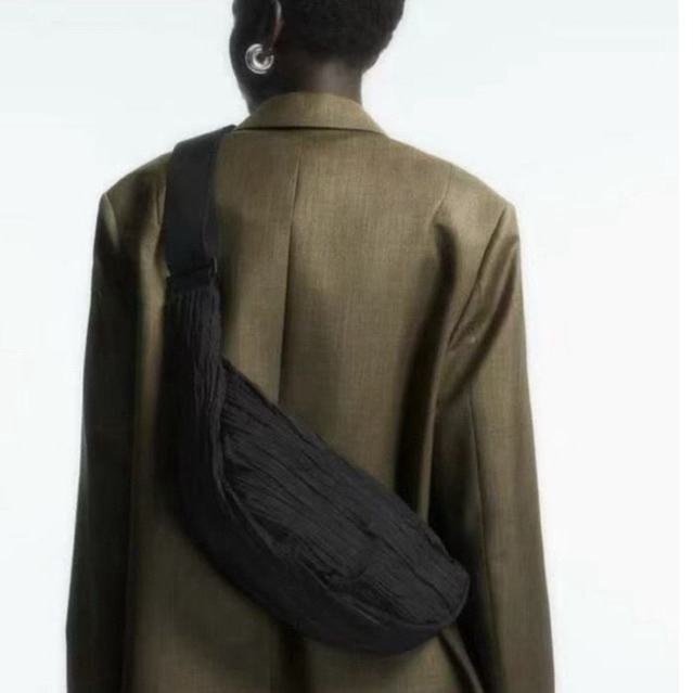 Cos Pleated Crossbody Bag