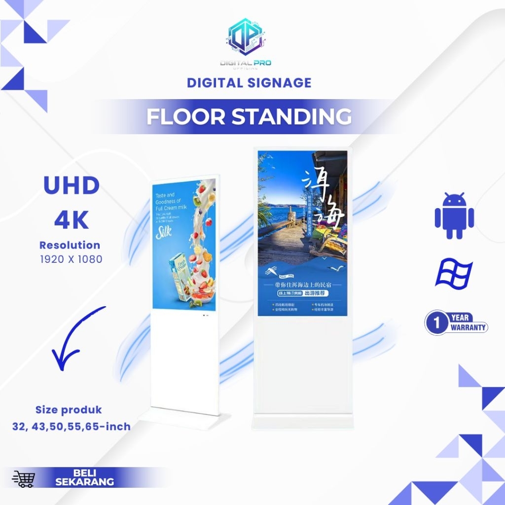 Digital Signage Floor Standing Advertising Displays | Android