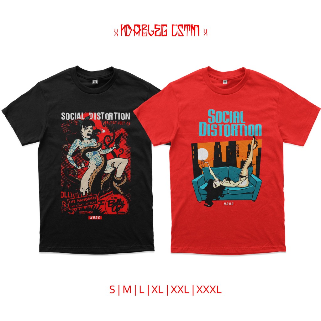tshirt band social distortion kaos social distortion combed 24s