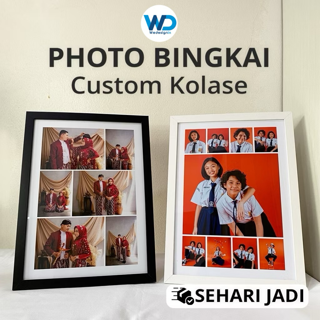 Custom Photo Kolase Aesthetic A4 (30x21cm) I Dekorasi Dinding Foto Keluarga Sahabat