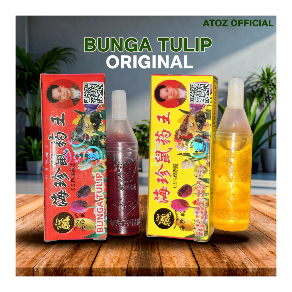RACUN TIKUS CAIR TETES ORIGINAL DOSIS 0,99 RACUN TIKUS CAIR BUNGA TULIP 2M ARROW MERAH KUNING