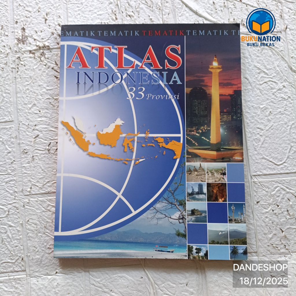 (bekas) Atlas Indonesia 33 Provinsi Tematik Penerbit Karya Pembina Swajaya - Buku Original