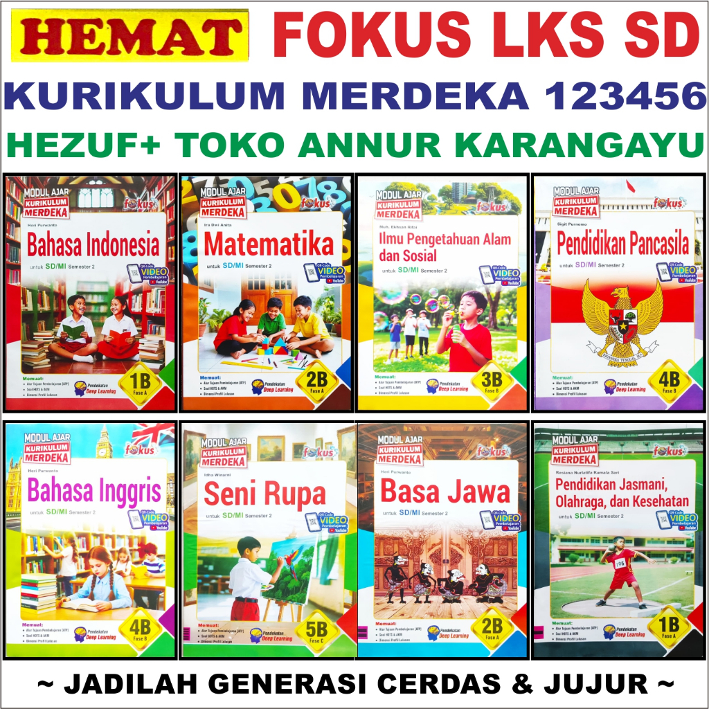 Hezuf Lks Fokus Sd 1 2 3 4 5 6 Hez FOKUS Hemat Kelas 1 2 3 4 5 6 Modul FOKUS HEMAT 2025 Kurikulum Me