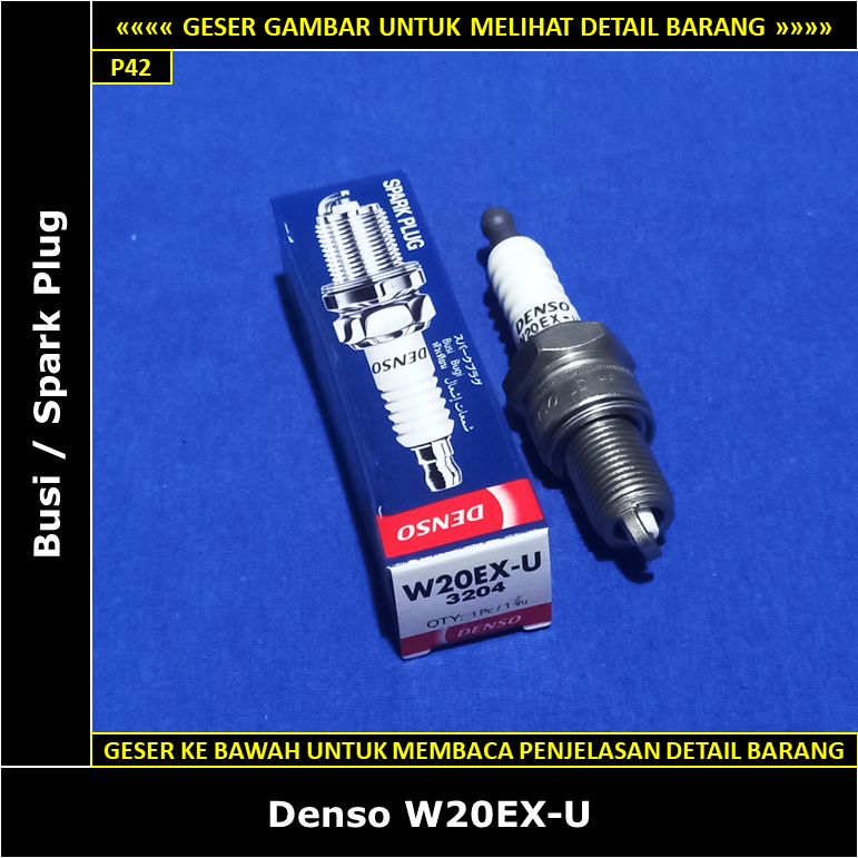 Busi Toyota Hiace 1600 cc Denso W20EX-U Spark Plug W20EXU