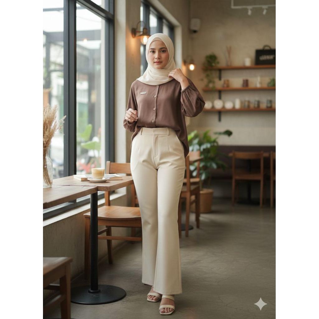 Kemeja Rayon Twill Premium, Atasan Kekinian, Atasan Wanita Kekinian , kemaja adem,  bahan jatuh, gak