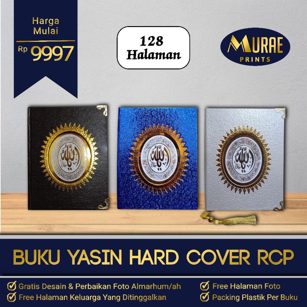 BUKU YASIN DAN TAHLIL HARD COVER 128 HALAMAN (ARAB + LATIN + TERJEMAHAN ) | BUKU YASIN HARDCOVER CUS